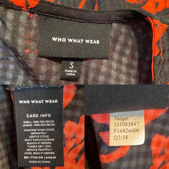 Who What Wear Womens Floral Dark Feminine Romantic Whimsigoth Dress Size S Black - Picture 16 of 16